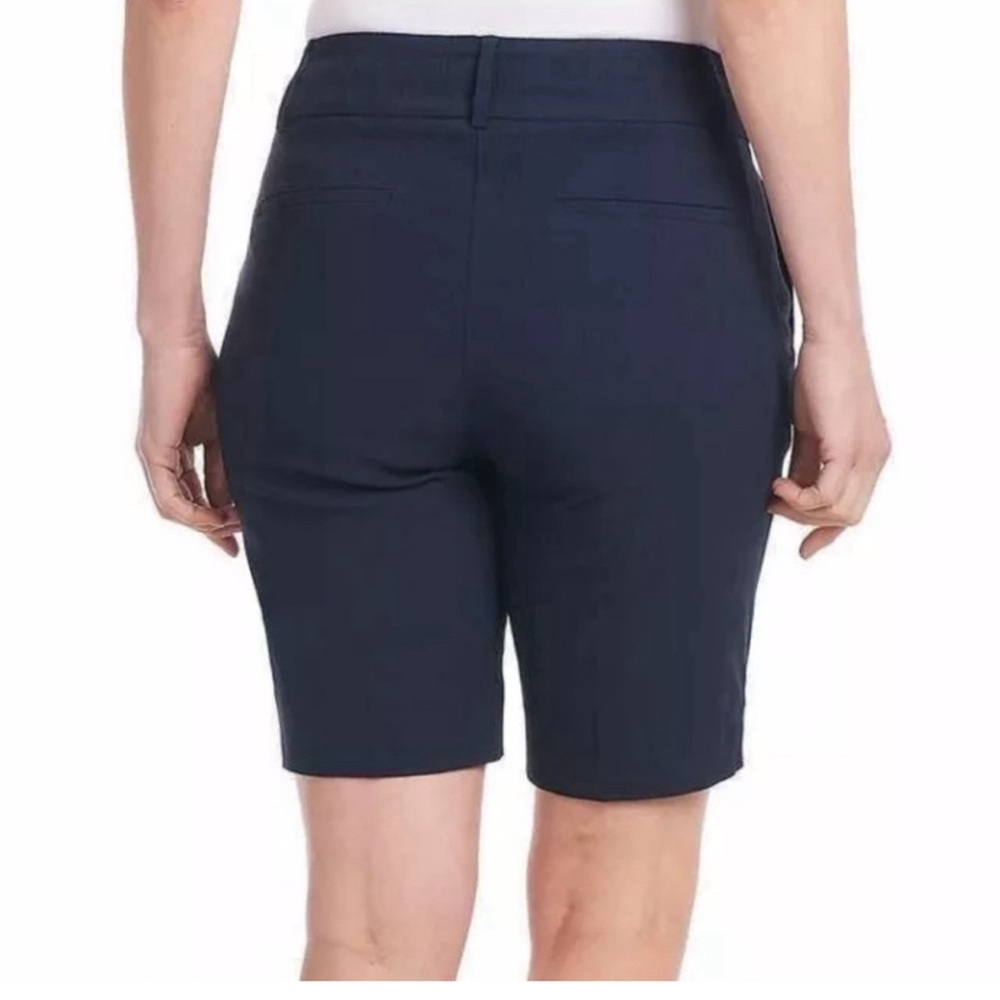 Hilary Radley Women's Mid-Rise Bermuda Shorts, Blue Size XL - Picture 2 of 7